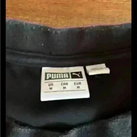 Puma Long Sleeve Moto Themed Crewneck Pullover Sweater Size M - Picture 3 of 6